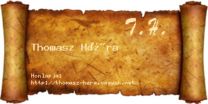 Thomasz Héra névjegykártya